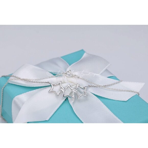 Tiffany & Co. Star Necklace Silver Triple Stars Pendant in Silver - Picture 5 of 6